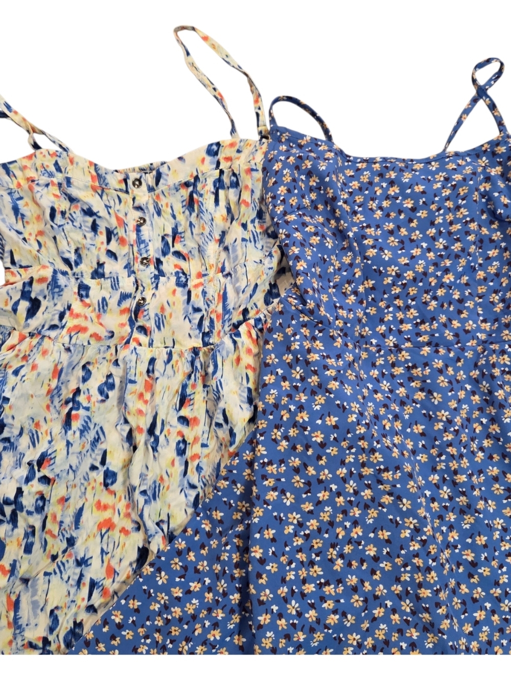 Express, Watercolor, Fit N Flare, Smocked Dress And Ditsy Floral, Open Back Sz:M